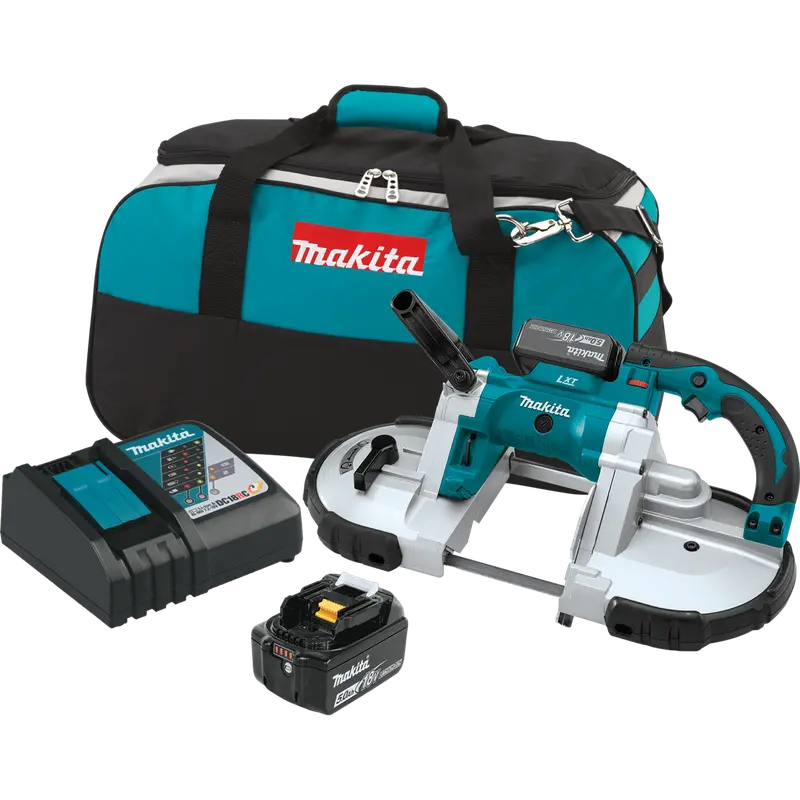 Makita Xbp02Tx 18V Cordless Portable Band Saw Kit – 5.0Ah Battery Included 1