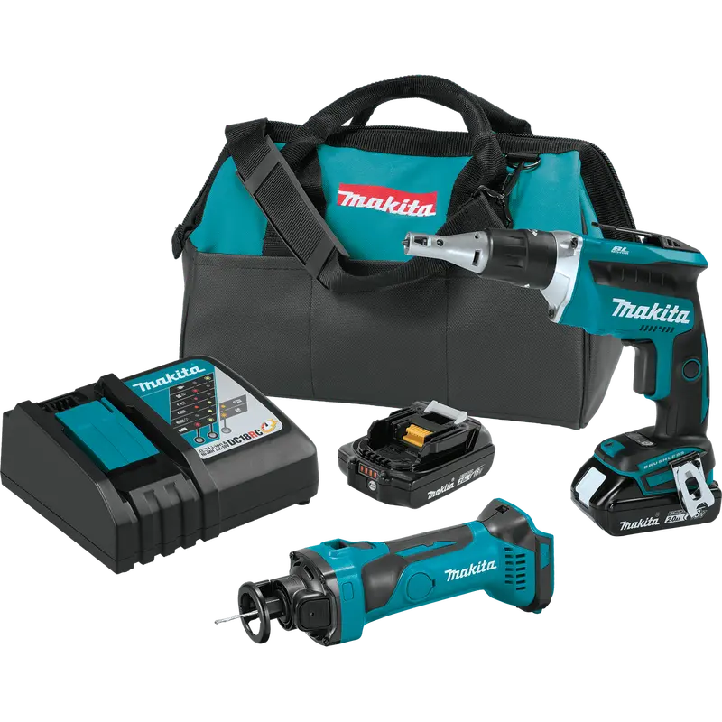 Makita Xt255R 18V Lxt Compact 2-Piece Cordless Combo Kit – Includes 2.0Ah Batteries 1
