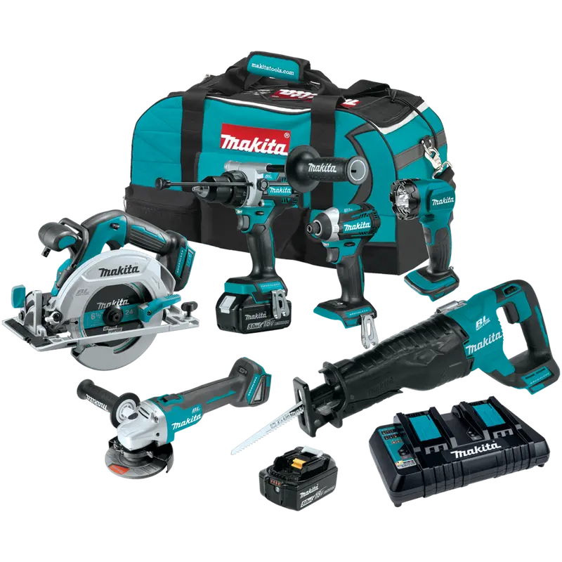 Makita Xt616Pt 18V Lxt Brushless 6-Piece Cordless Combo Kit – Includes 5.0Ah Batteries 1
