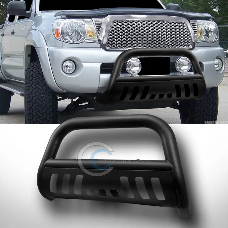 Matte Black Bull Bar Brush Guard With Integrated Bumper Grille For 2004–2016 Ford F-150 (Non-Ecoboost) 1