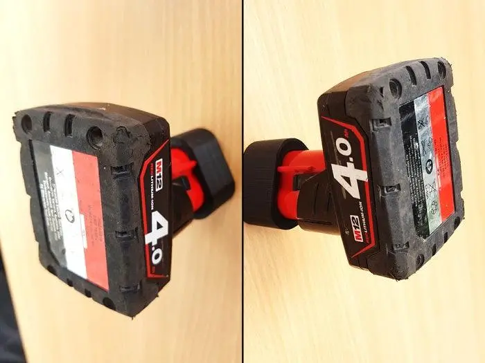 Milwaukee 12V Battery Mount – Compact Work Organization Bracket 1