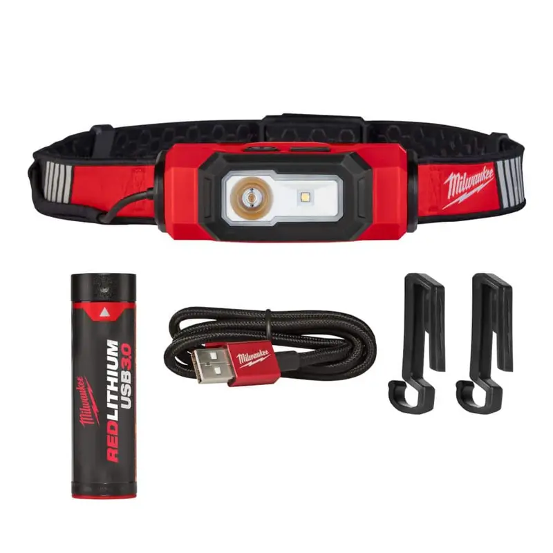 Milwaukee 600-Lumen Redlithium Usb Hard Hat Headlamp With 360° Visibility 1