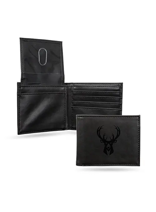 Milwaukee Bucks Black Billfold Wallet – Rico Brand 1