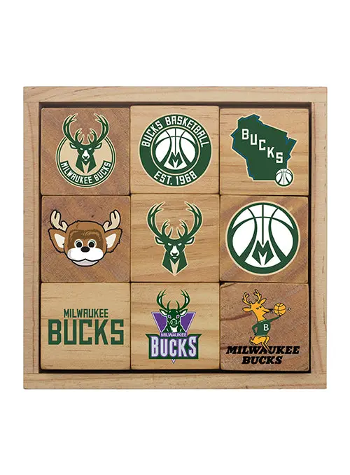Milwaukee Bucks Wooden Block Learning Toy Set 1