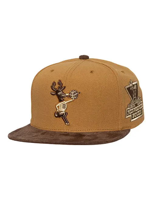 Mitchell & Ness '68 Hwc Milwaukee Bucks Coffee-Themed Strapback Hat – Retro Fan Gear 1