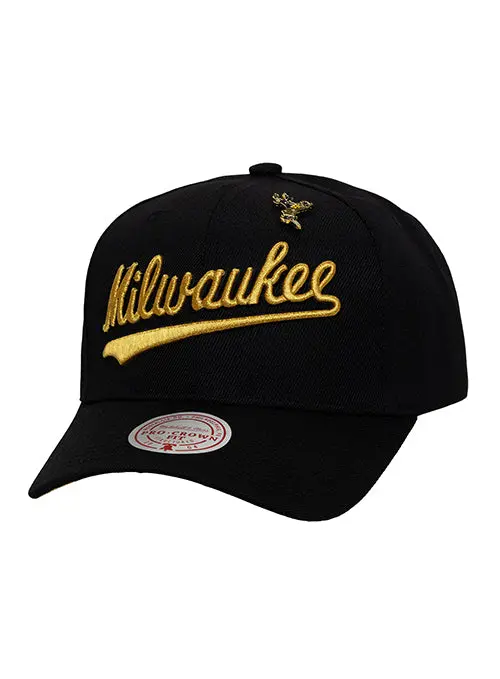 Mitchell & Ness '68 Pro Pinned Gold Milwaukee Bucks Snapback – Limited-Edition Collector’S Hat 1