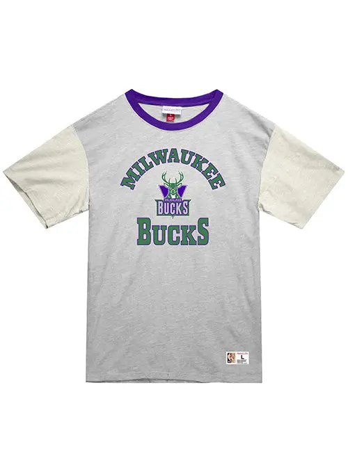 Mitchell & Ness ‘93 Heritage Mesh Milwaukee Bucks T-Shirt For Women 1