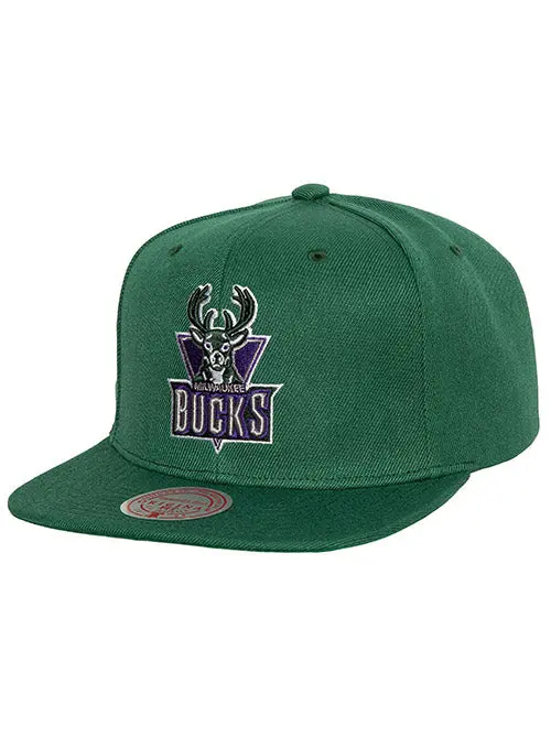 Mitchell & Ness '93 Hwc Conference Patch Milwaukee Bucks Snapback – Commemorative Edition Cap 1