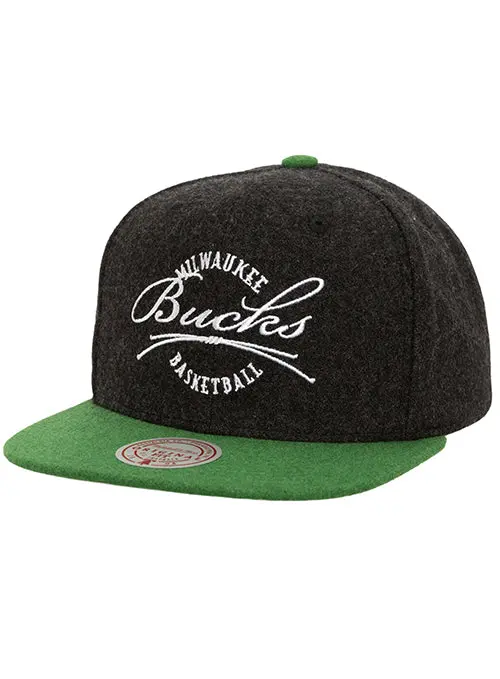 Mitchell & Ness Hwc '68 Melton Blur Milwaukee Bucks Snapback Cap 1