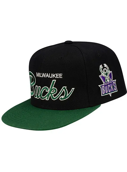 Mitchell & Ness Hwc Team Script 2.0 Milwaukee Bucks Snapback – Modern Classic Cap 1