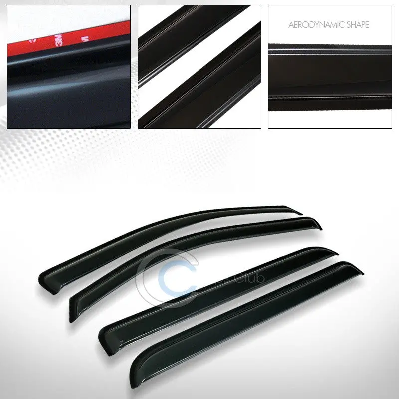 Modern Smoke Vent Visors For 2014+ Chevrolet Silverado & Gmc Sierra Crew Cab Models 1