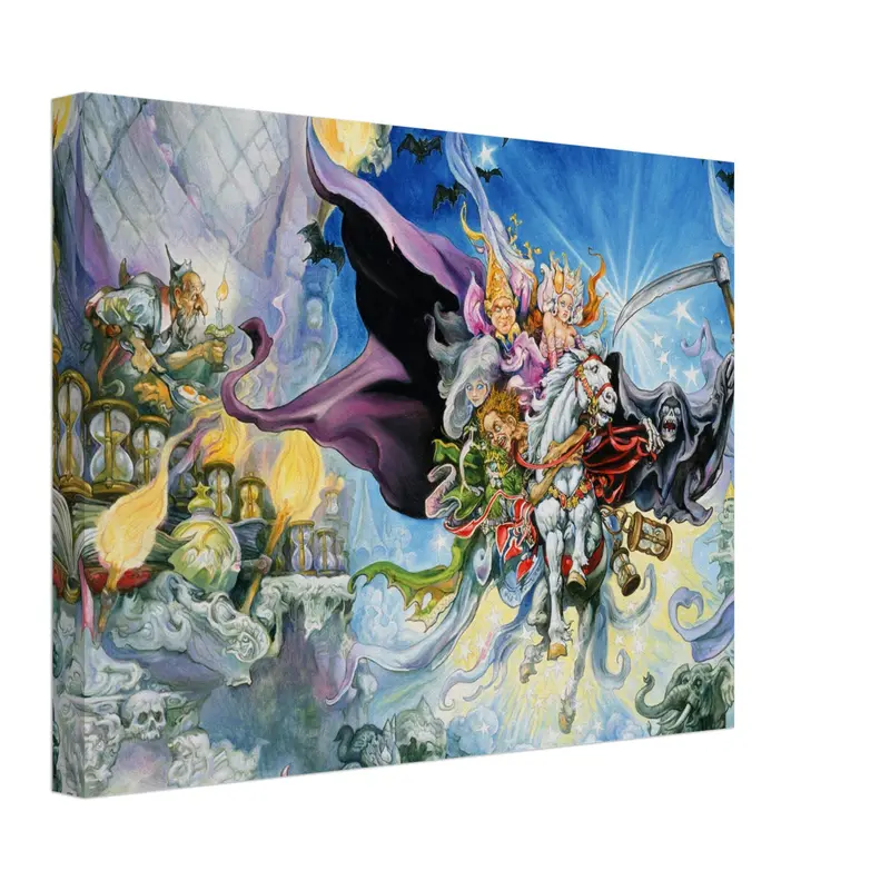 Mort Canvas Art Print – Collectible Discworld-Themed Wall Decor 1