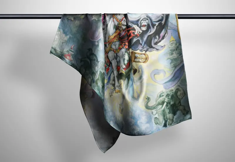 Mort Character Silk Scarf 1