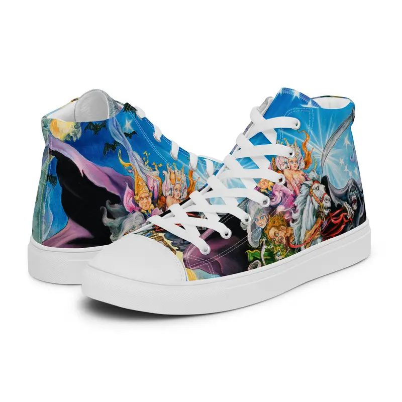 Mort Women'S Canvas High-Top Sneakers – Free Us Delivery & Size Conversion Chart 1