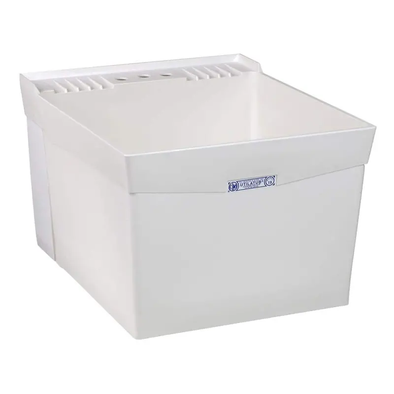 Mustee Utilatub 20X24-Inch Structural Thermoplastic Wall-Mount Utility Tub In White 1