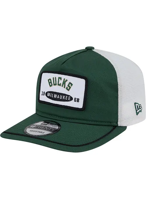 New Era Emblem Patch Golfer Snapback Hat – Milwaukee Bucks 1