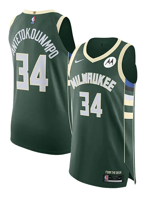 Nike 2022 Milwaukee Bucks Icon Edition Authentic Giannis Antetokounmpo Jersey 1