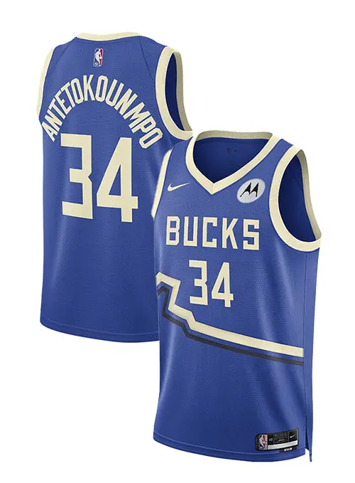 Nike 2024–25 City Edition Giannis Antetokounmpo Swingman Jersey – Authentic Milwaukee Bucks Replica 1