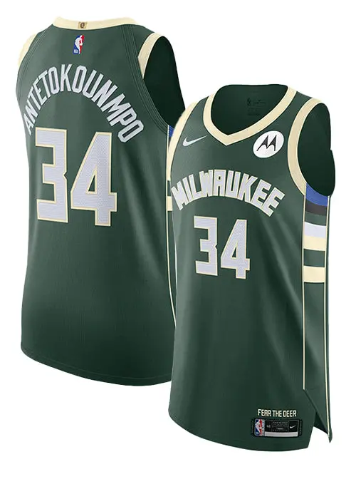 Nike Giannis Antetokounmpo 2020 Milwaukee Bucks Icon Authentic Jersey 1