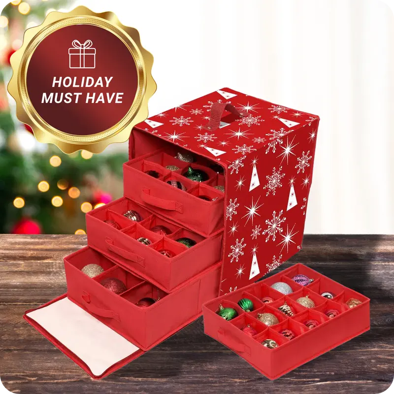 Ornament Organizer Box – Compact Holiday Decoration Storage System 1