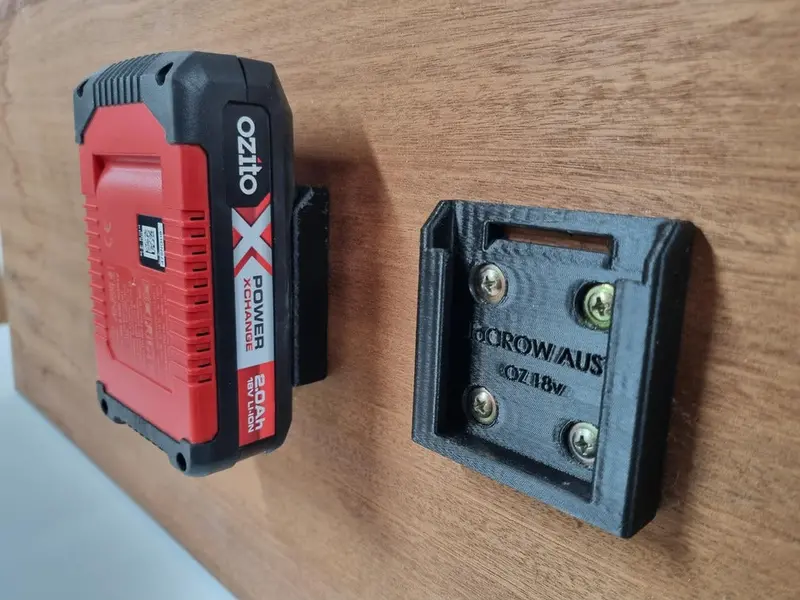 Ozito 18V Battery Holder – Wall-Mounted Storage Bracket 1