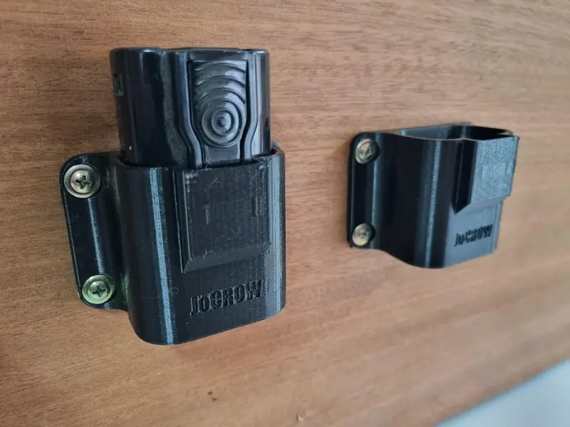 Paslode 7.4V Battery Holder – Wall-Mounted Charging Bracket 1