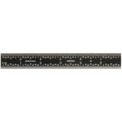 Pec Tools 262-012Ez 12-Inch E/M Rigid Black Chrome Tape Rule 1