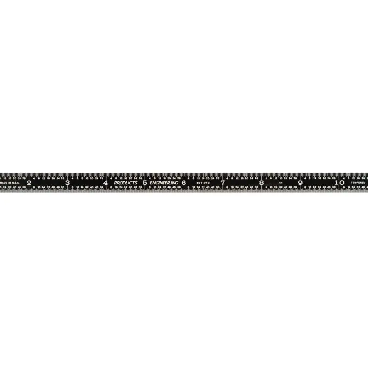 Pec Tools 401-012Ez 12" 4-Rivet Flexible Black Chrome Tape Rule 1