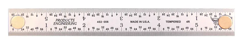Pec Tools 402-006Mg 6-Inch 4-Roller Magnetic Measuring Rule 1