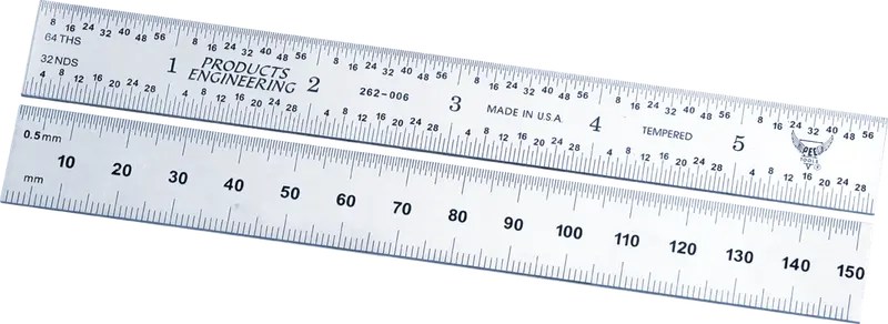 Pec Tools 402-048 48-Inch 4-Reticle Rigid Steel Rule 1