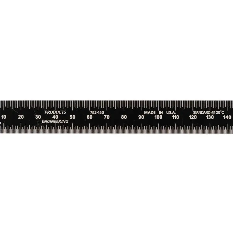 Pec Tools 752-150Ez 150Mm Rigid Black Chrome Metric Tape Rule 1