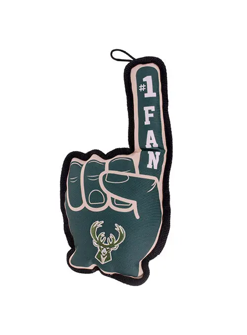 Pets First Foam Finger Squeaky Toy – Milwaukee Bucks Pet Play Item 1