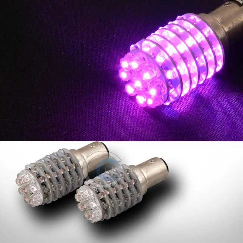 Pink 1157/Bay15D Led Bulbs – 2-Pack, 63-Smd Front Side Marker Replacement 1