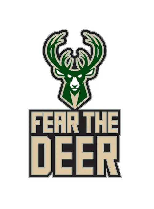 Pro Specialties Fear The Deer Milwaukee Bucks Enamel Pin 1
