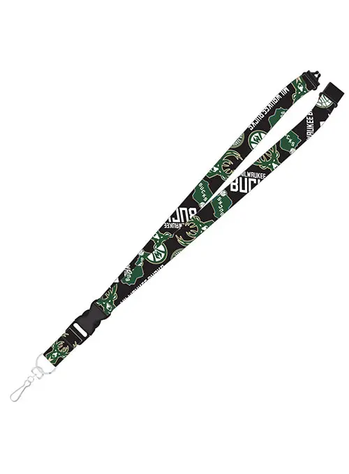 Pro Specialties Group All-Logos Milwaukee Bucks Lanyard Accessory 1