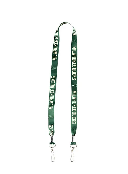 Pro Specialties Group Dual-Clip Milwaukee Bucks Lanyard – Durable Team Identity Strap 1