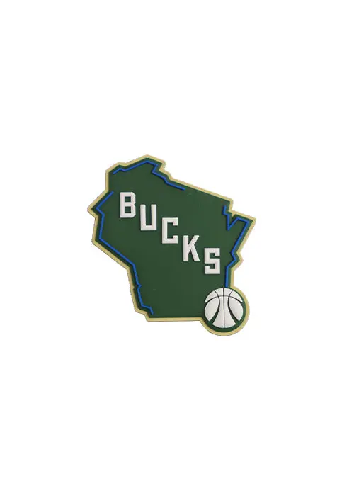 Pro Specialties Group Pvc State-Shaped Milwaukee Bucks Refrigerator Magnet 1