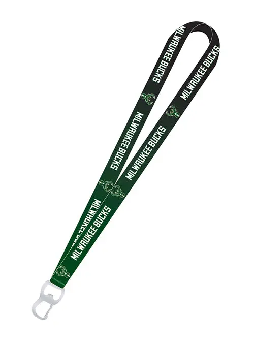 Pro Specialties Ombre Bottle Opener Lanyard – Milwaukee Bucks Team Gear 1