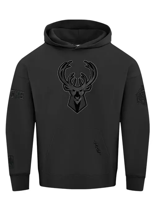 Pro Standard Blackout Milwaukee Bucks Hoodie 1