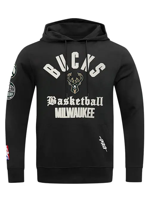 Pro Standard Modern Original Black Hooded Sweatshirt – Milwaukee Bucks 1