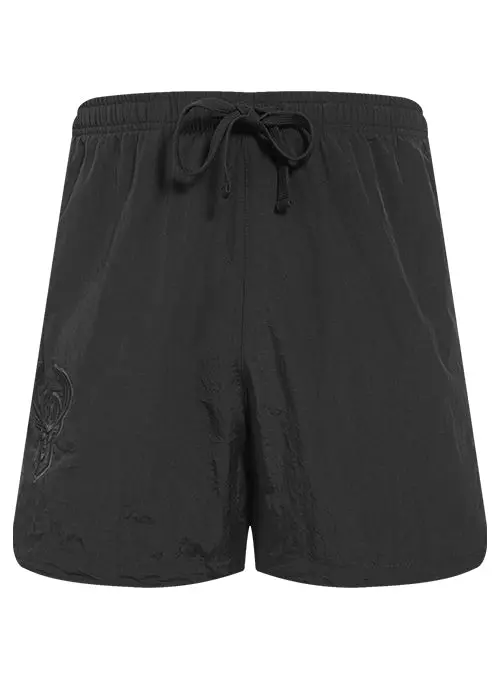 Pro Standard Neutral Black Milwaukee Bucks Athletic Shorts 1