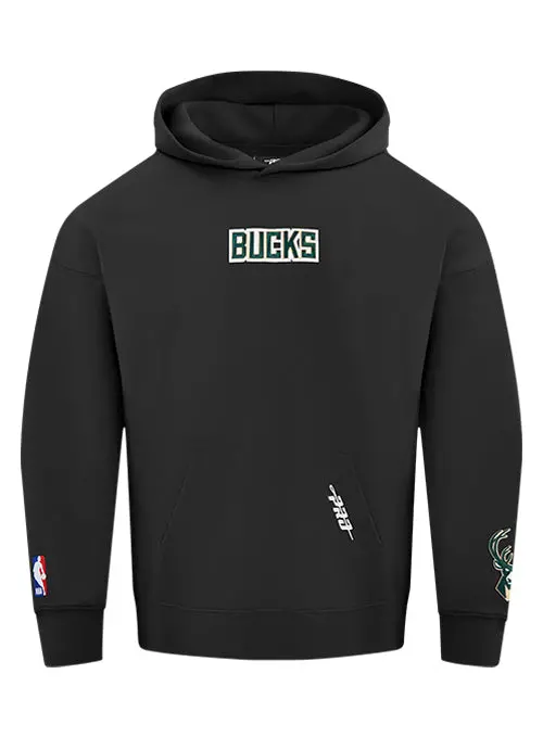 Pro Standard Wingspan Black Milwaukee Bucks Hooded Sweatshirt 1