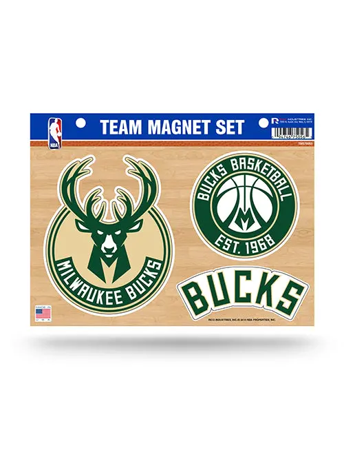 Rico 3-Piece Magnet Set – Milwaukee Bucks Fan Accessories 1