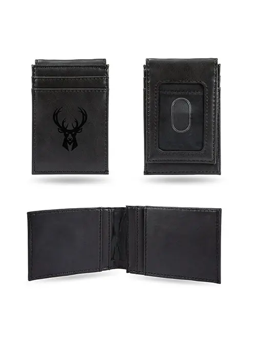 Rico Faux Leather Front Pocket Wallet – Milwaukee Bucks Design 1