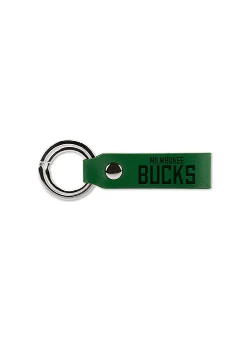 Rico Faux Leather Wordmark Keychain – Milwaukee Bucks 1