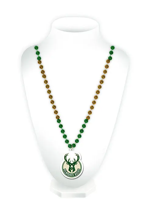 Rico Global Medallion Beaded Necklace – Milwaukee Bucks Team Design 1