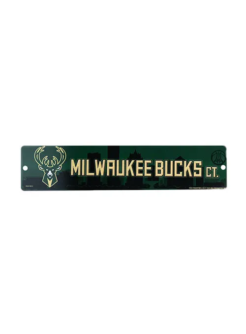 Rico Milwaukee Bucks 16-Inch Plastic Street Sign 1