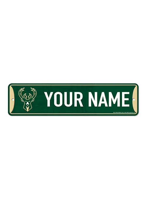 Rico Personalized 15-Inch Milwaukee Bucks Street Sign 1