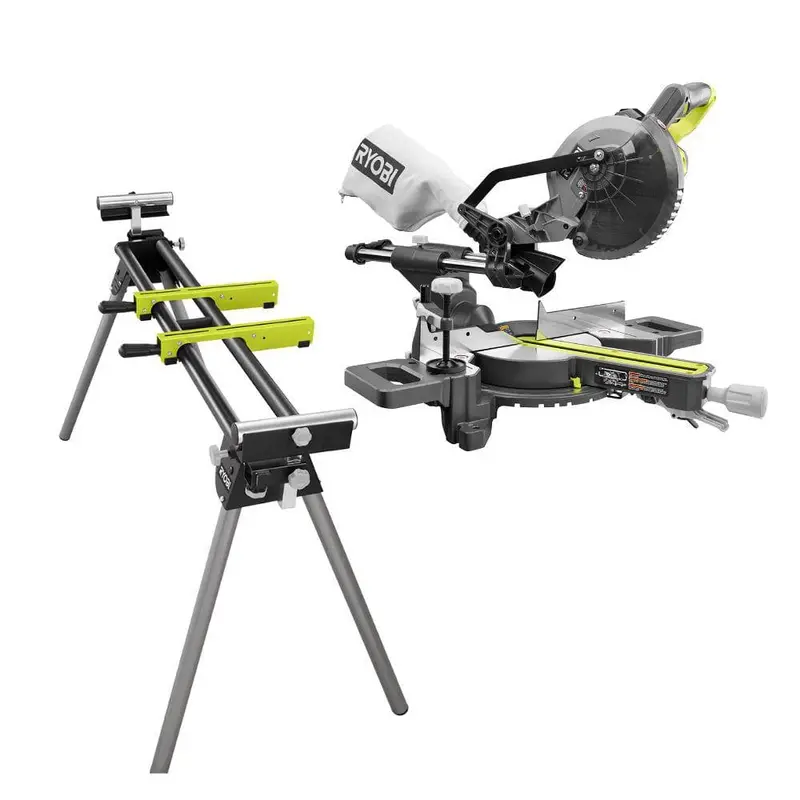 Ryobi One+ 18V 7-1/4-Inch Cordless Sliding Compound Miter Saw With Quickstand 1