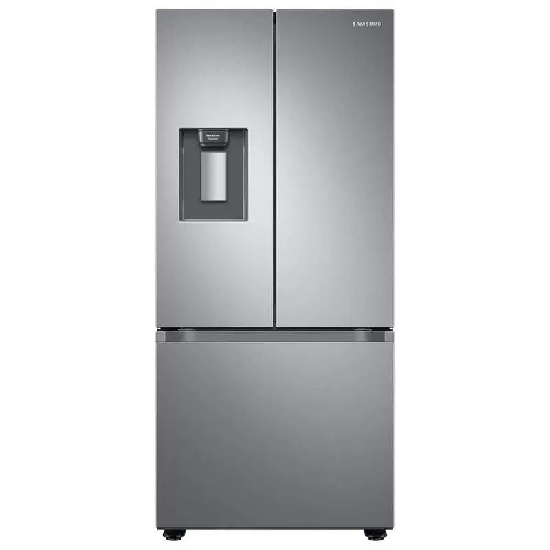 Samsung 22 Cu. Ft. Fingerprint-Resistant Stainless Steel 3-Door French Door Smart Refrigerator With Water Dispenser 1